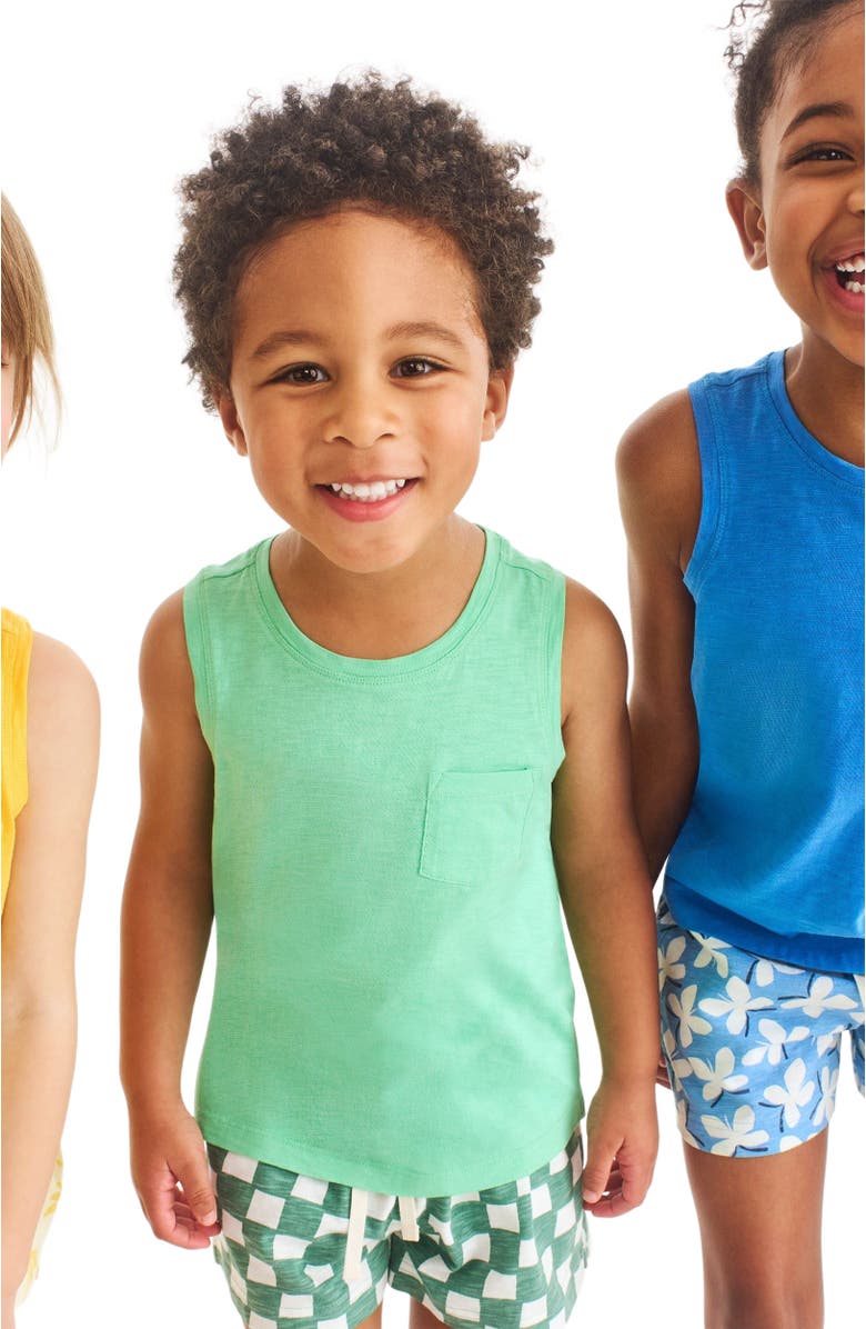 Primary Kids Park Short In Prints, Alternate, color, Cornflower