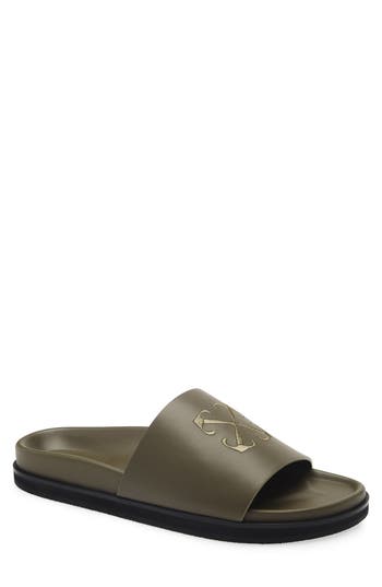 Off-white Pool Time Slide Sandal In Green
