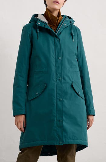 Seasalt Cornwall Women's Plant Hunter Coat shops - Mid Thigh Waterproof Parka Style