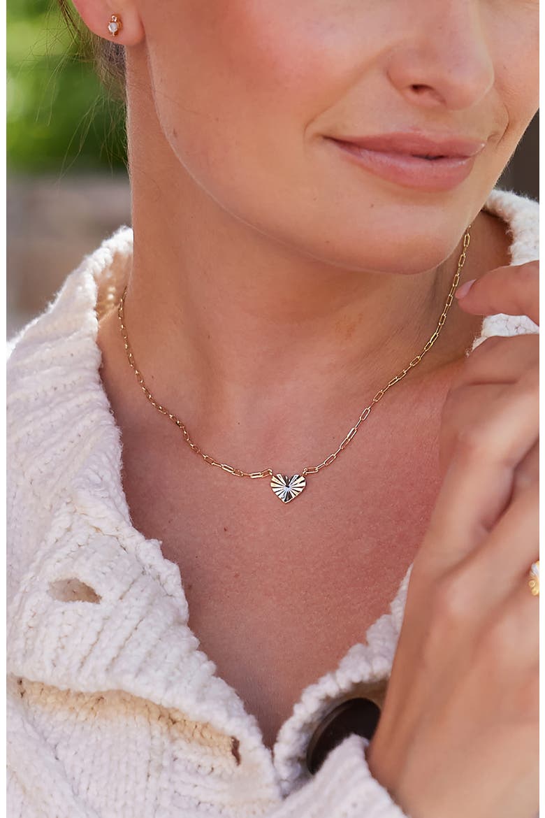 Romy Heart Pendant Necklace, Alternate, color, GOLD
