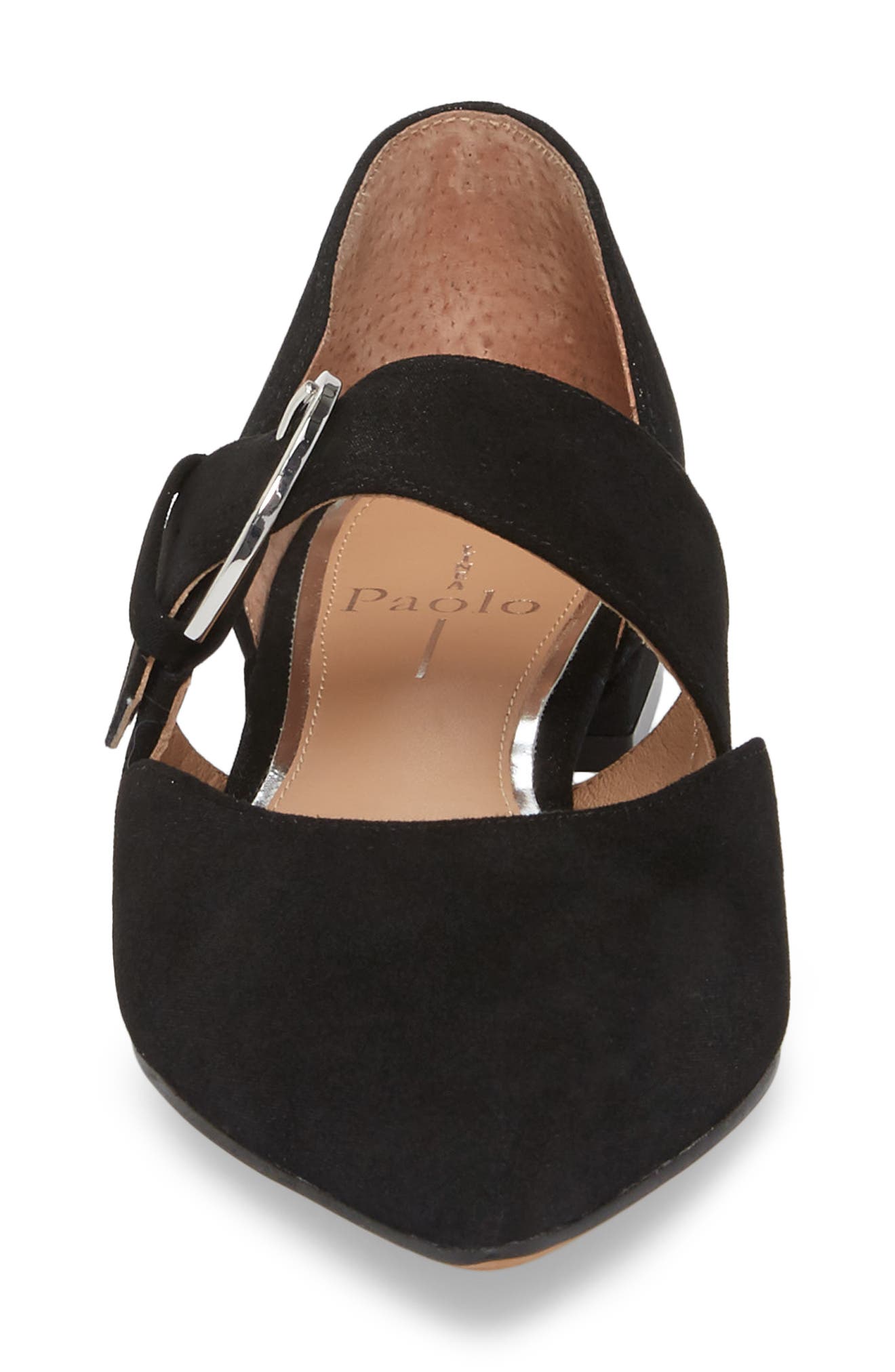 Dean Pointy Toe Flat, Alternate, color, BLACK SUEDE