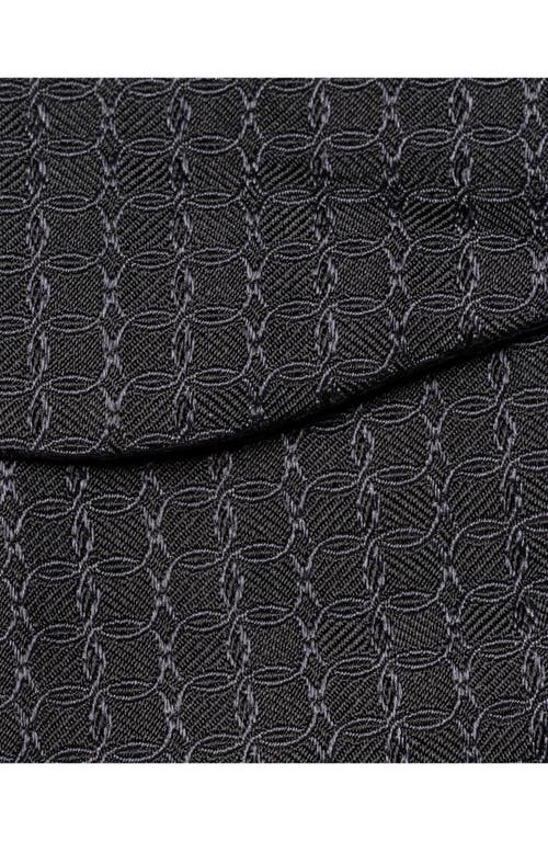 Eton Geometric Silk Bow Tie In Black