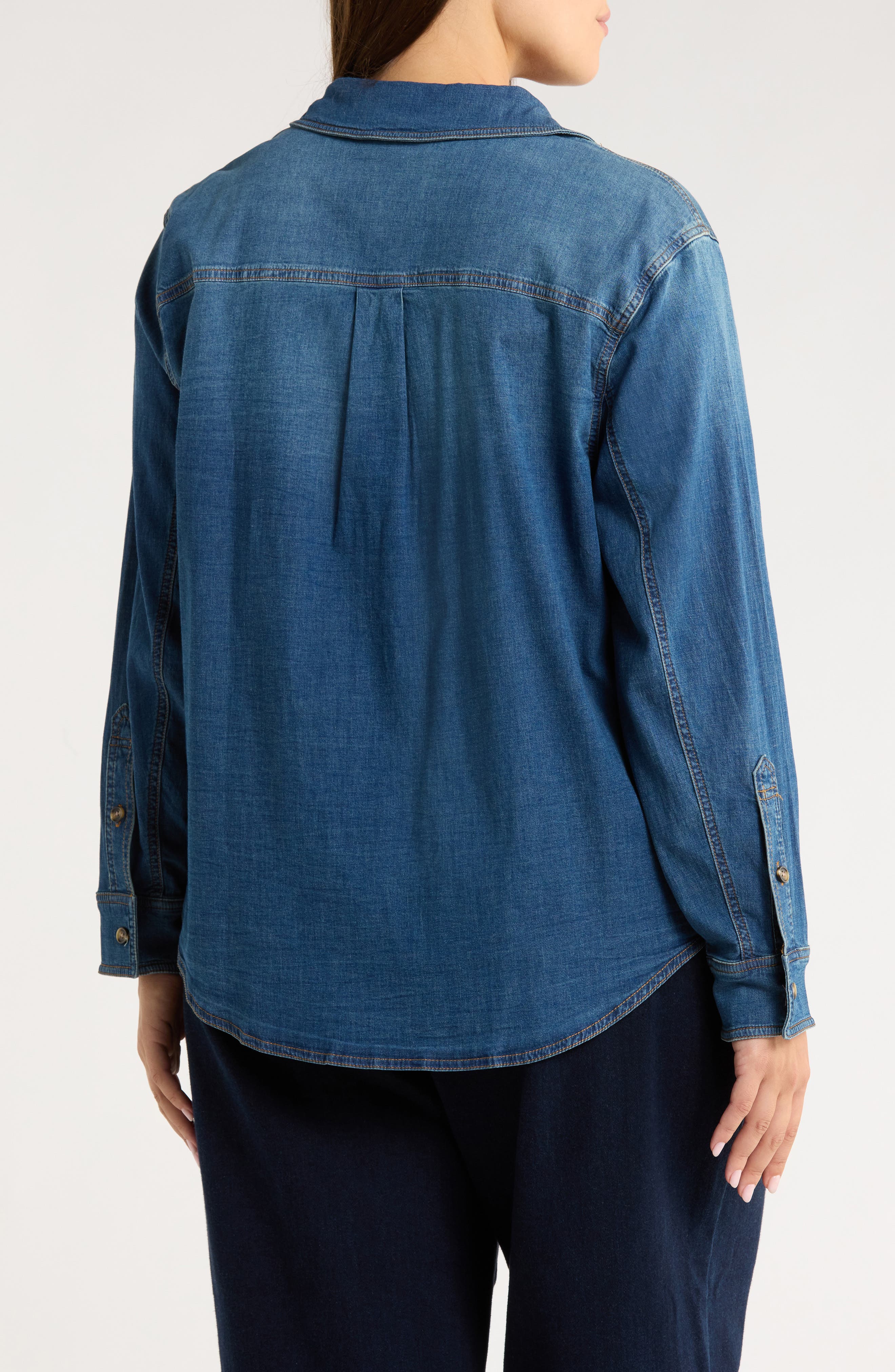 Chambray Button-Up Shirt - image 4