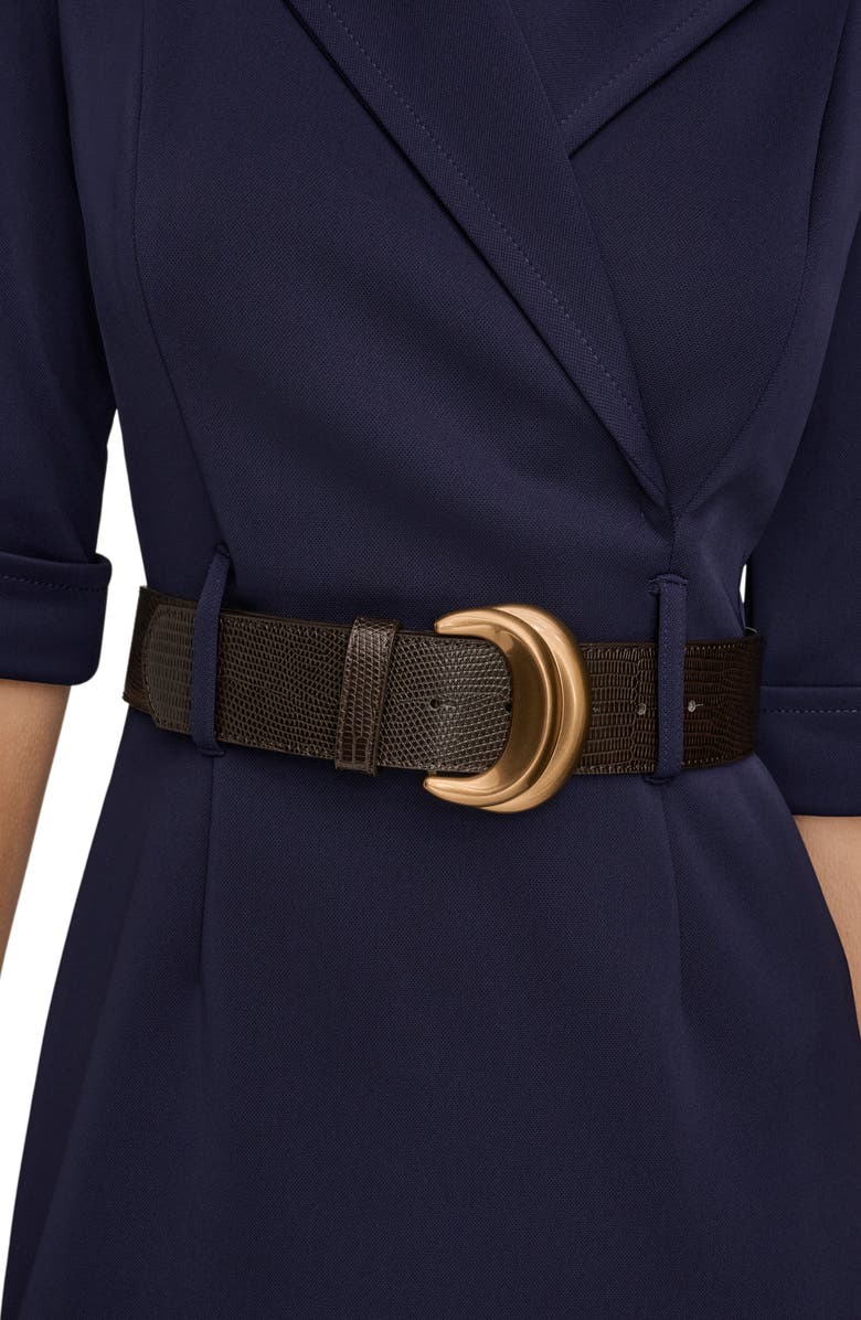 Donna Karan New York Belted Sheath Dress, Alternate, color, Eclipse