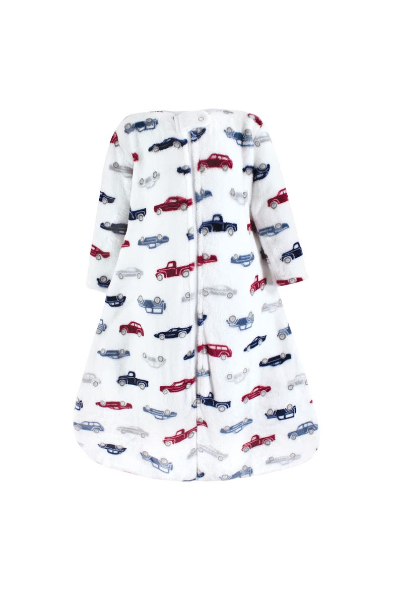 Long-Sleeve Plush Flannel Sleeping Bag, Main, color, Cars