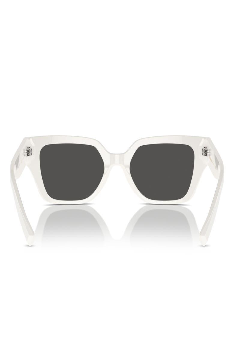 Dolce&Gabbana 52mm Square Sunglasses, Alternate, color, White