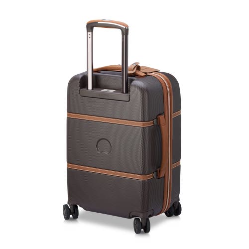 Delsey Paris Chatelet Air 2.0 Carry On 19 Inch Hardside Luggage With Spinner Wheels In Brown