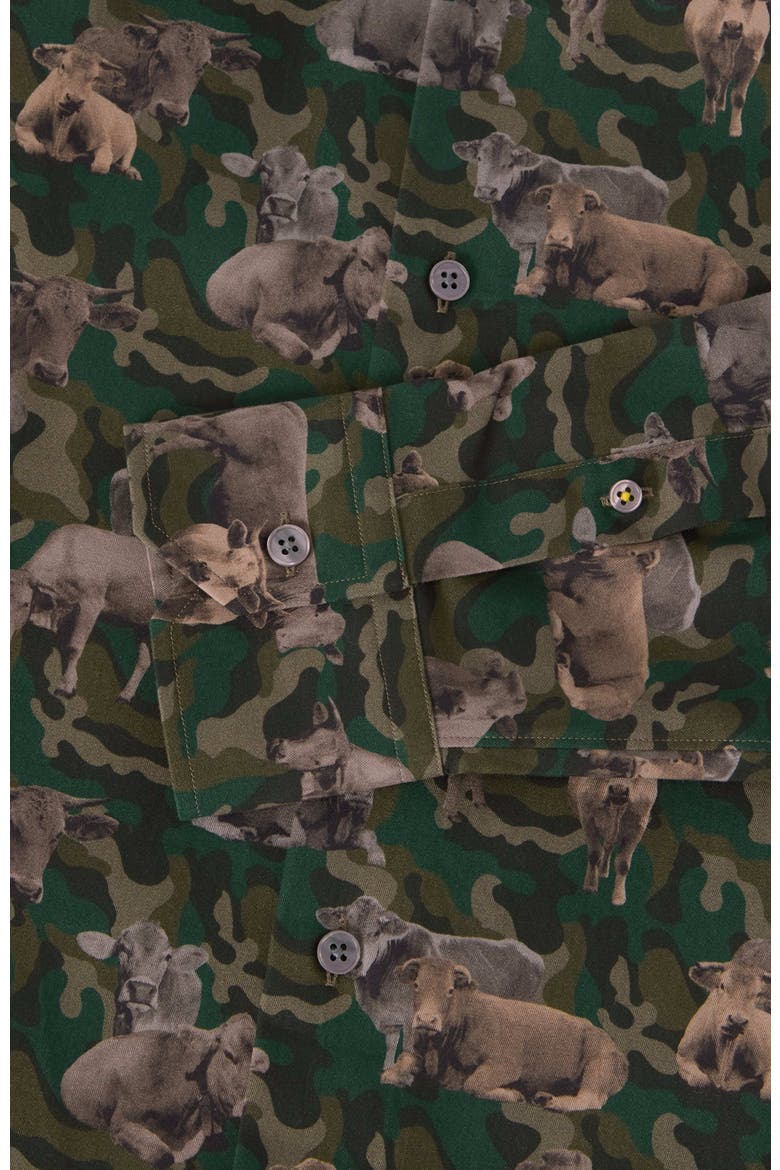 Reynolds Printed Ca-Moo-Flage Shirt, Alternate, color, Olive
