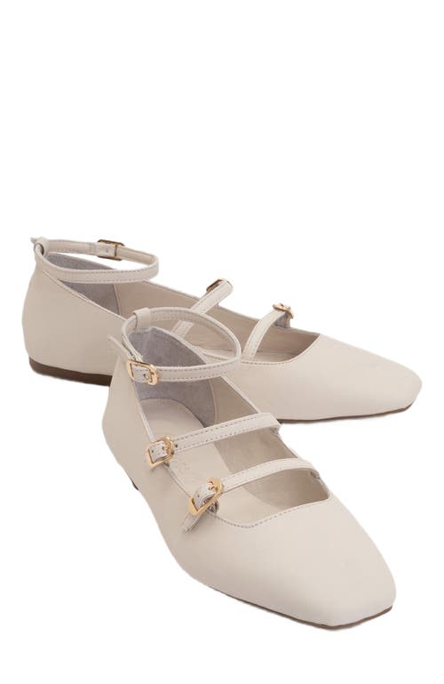 Forever & Always Shoes Serena Leather Mary Jane Flats In Multi