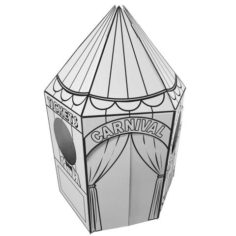 Carnival Tent, Decorate & Personalize A Cardboard Play Fort