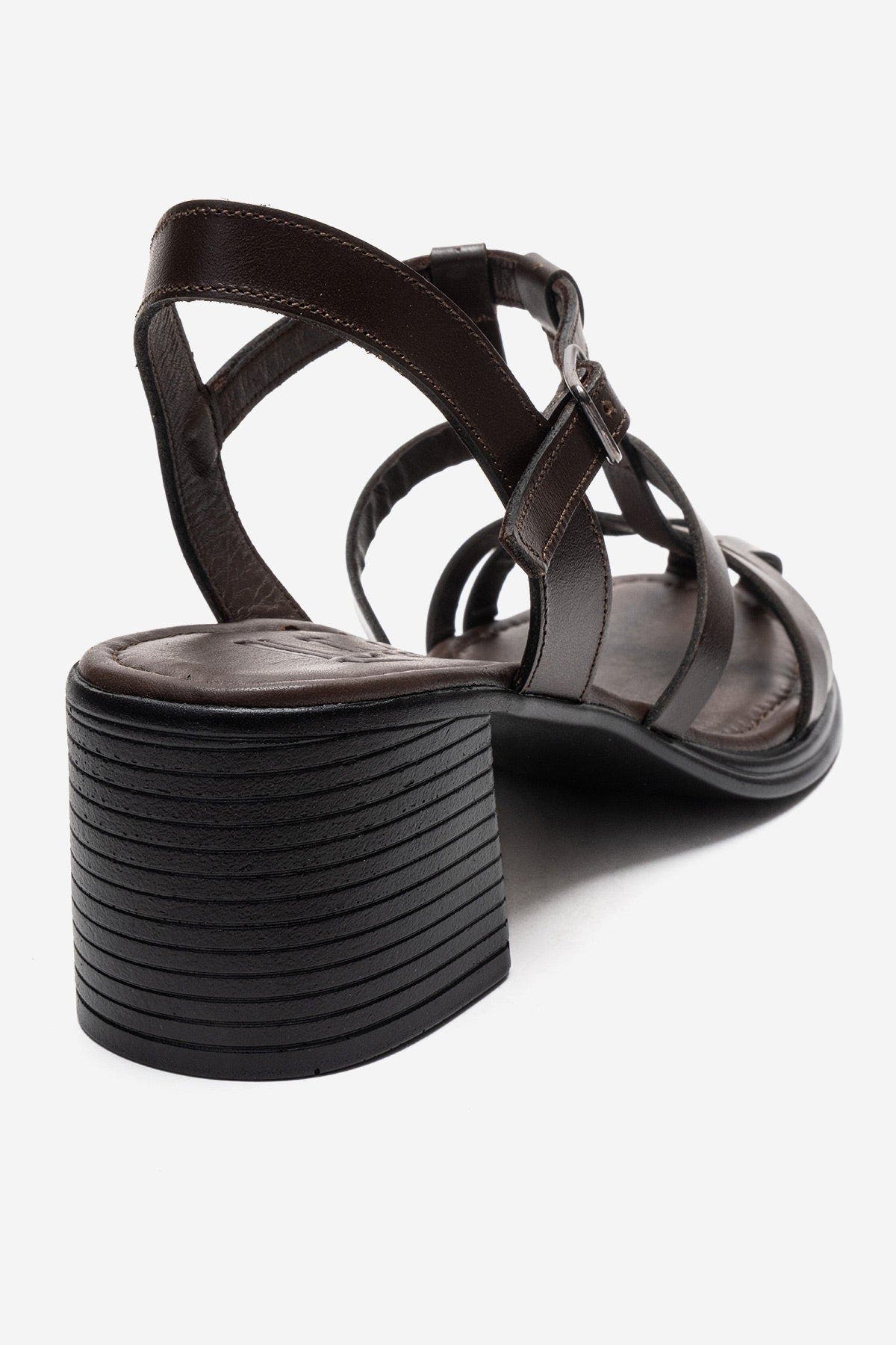 Forever & Always Shoes Cielos Leather Block Heel Sandal, Alternate, color, Brown