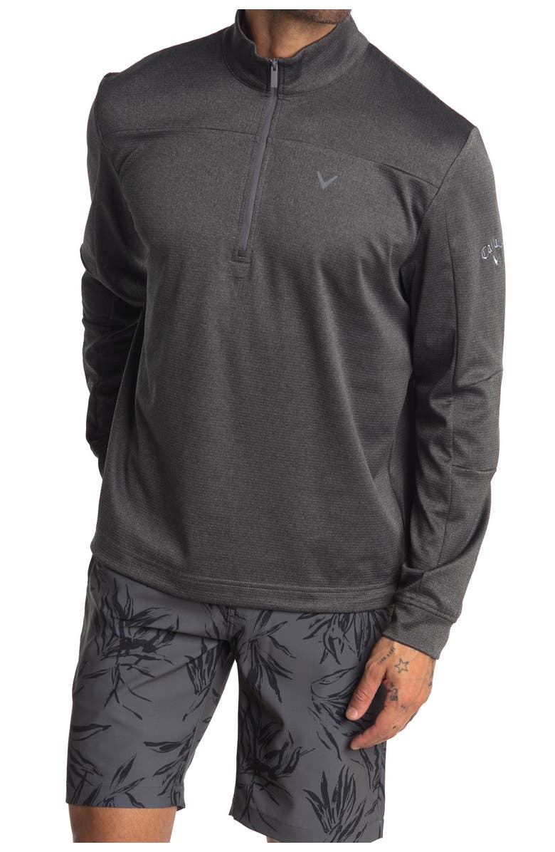 Callaway Golf<sup>®</sup> Quarter Zip Waffle Knit Sweater, Main, color,