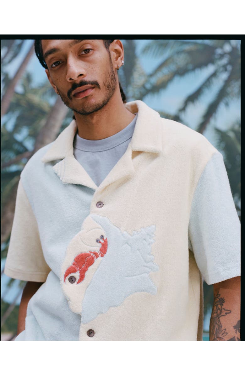 Tombolo 'Hermit Crabana' Cabana, Alternate, color, Pale Blue/Beige