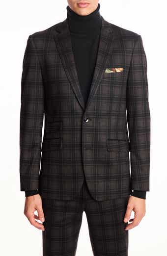 PAISLEY & GRAY Dover Slim Fit Charcoal Plaid Blazer