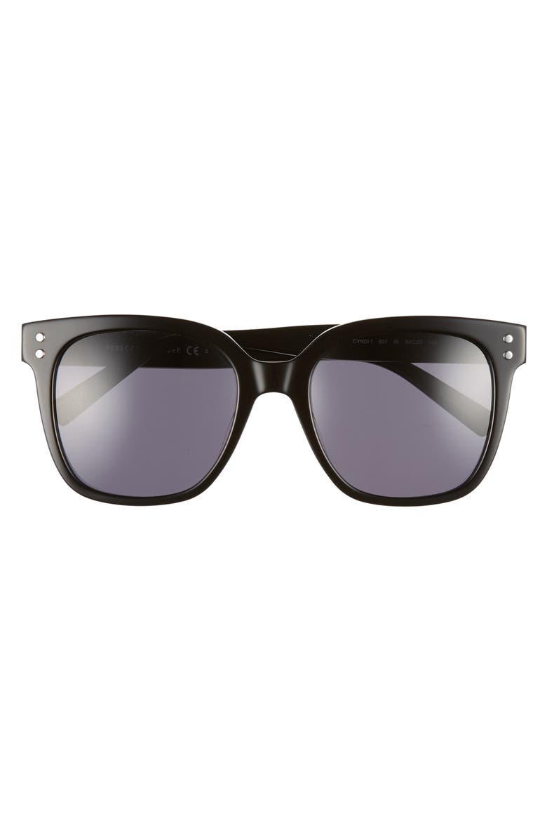 Cyndi 54mm Studded Sunglasses, Alternate, color, BLACK