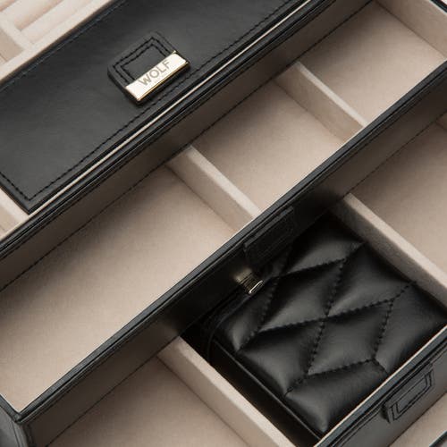 Wolf Caroline Medium Jewelry Case In Black