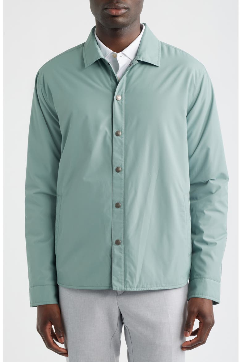 Brighton Water Resistant Snap Front Shirt Jacket, Alternate, color, WILLOW