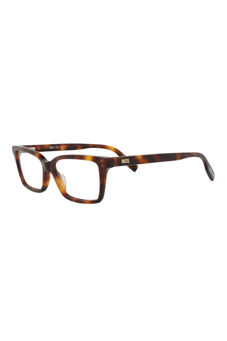 51mm Rectangular Optical Glasses, Alternate, color, HAVANA HAVANA TRANSPARENT