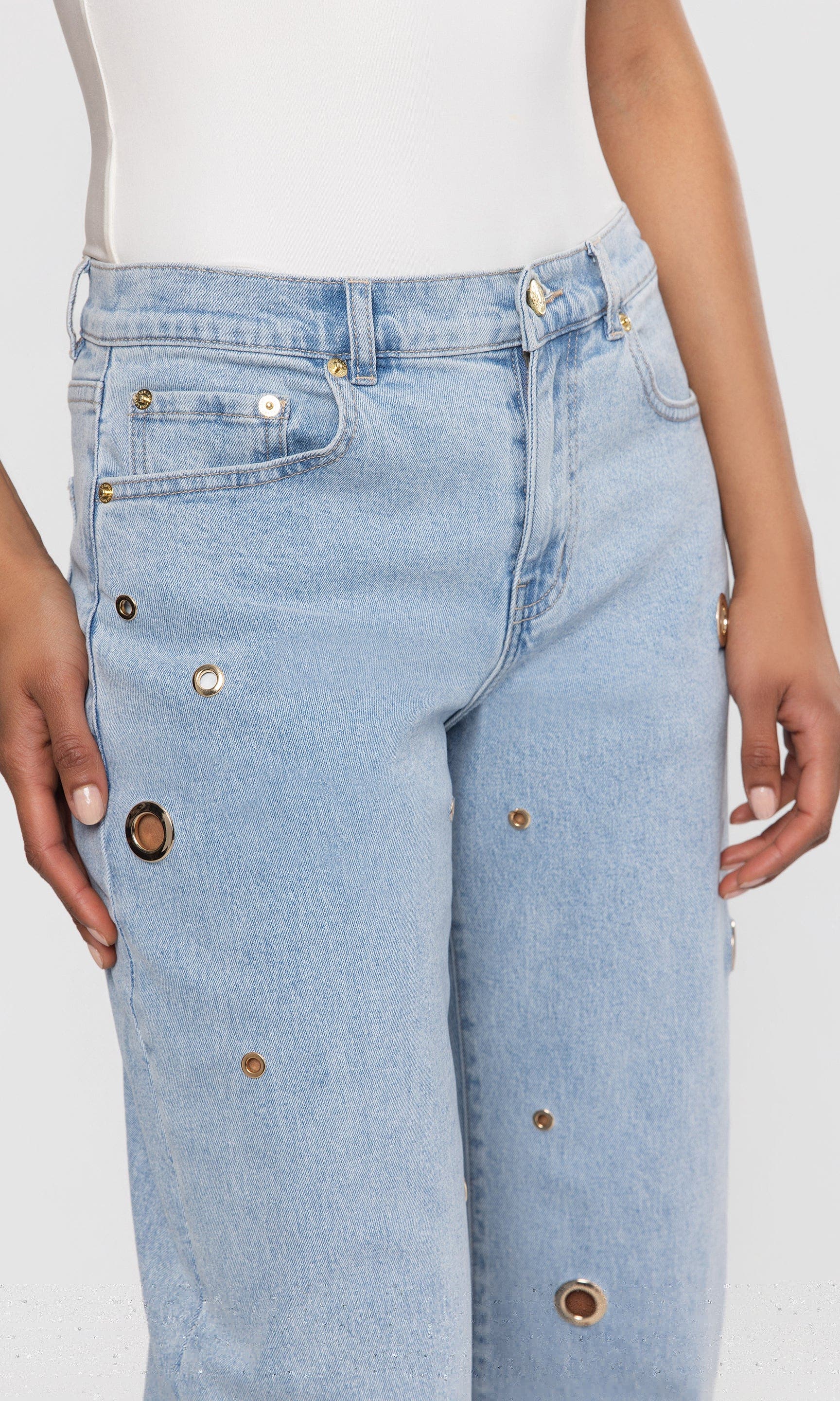 Generation Love Quincey Grommet Barrel Jeans (Women) | Nordstrom