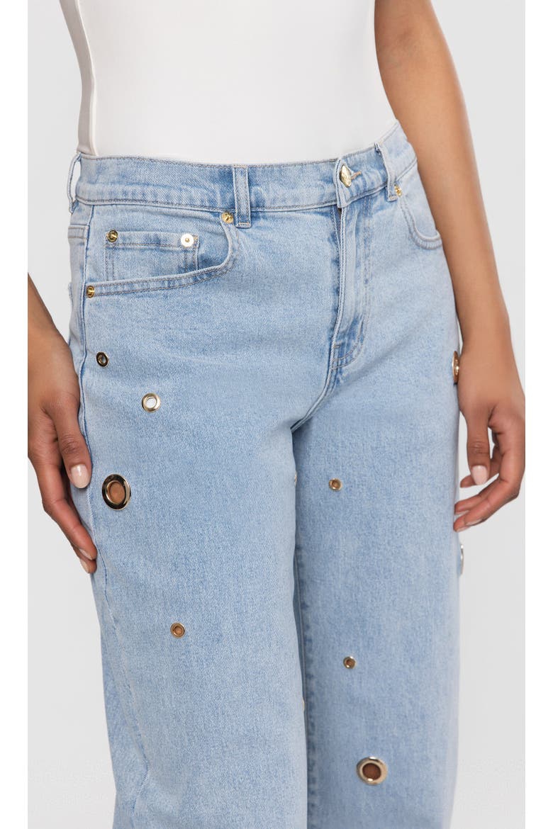 Quincey Grommet Barrel Jeans, Alternate, color, Light Blue