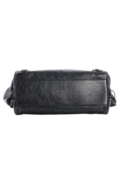Balenciaga Le City East West Leather Shoulder Bag In Black
