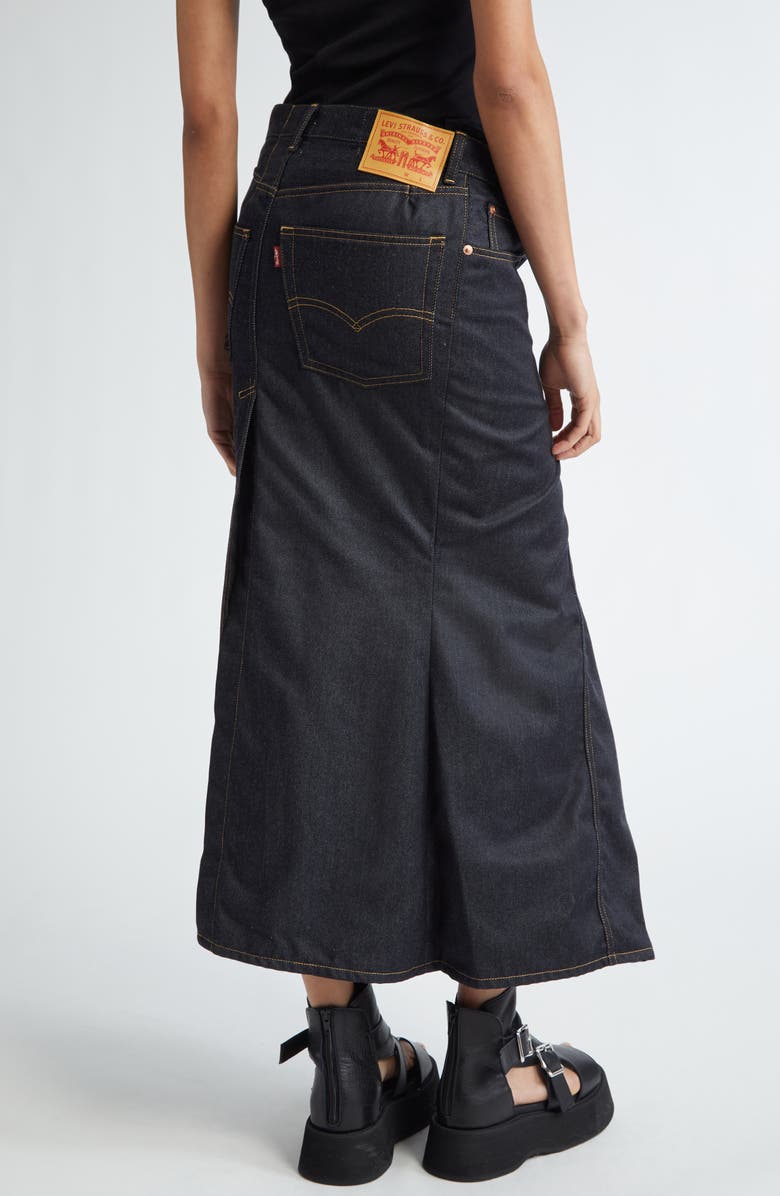 Junya Watanabe x Levi's<sup>®</sup> Draped Denim Skirt, Alternate, color, 