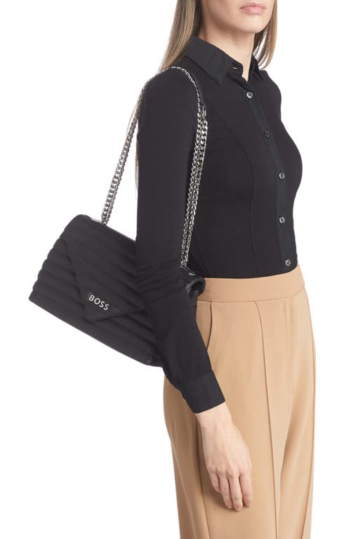 Hugo Boss Boss Ayla Quilted Leather Convertible Shoulder Bag In Black
