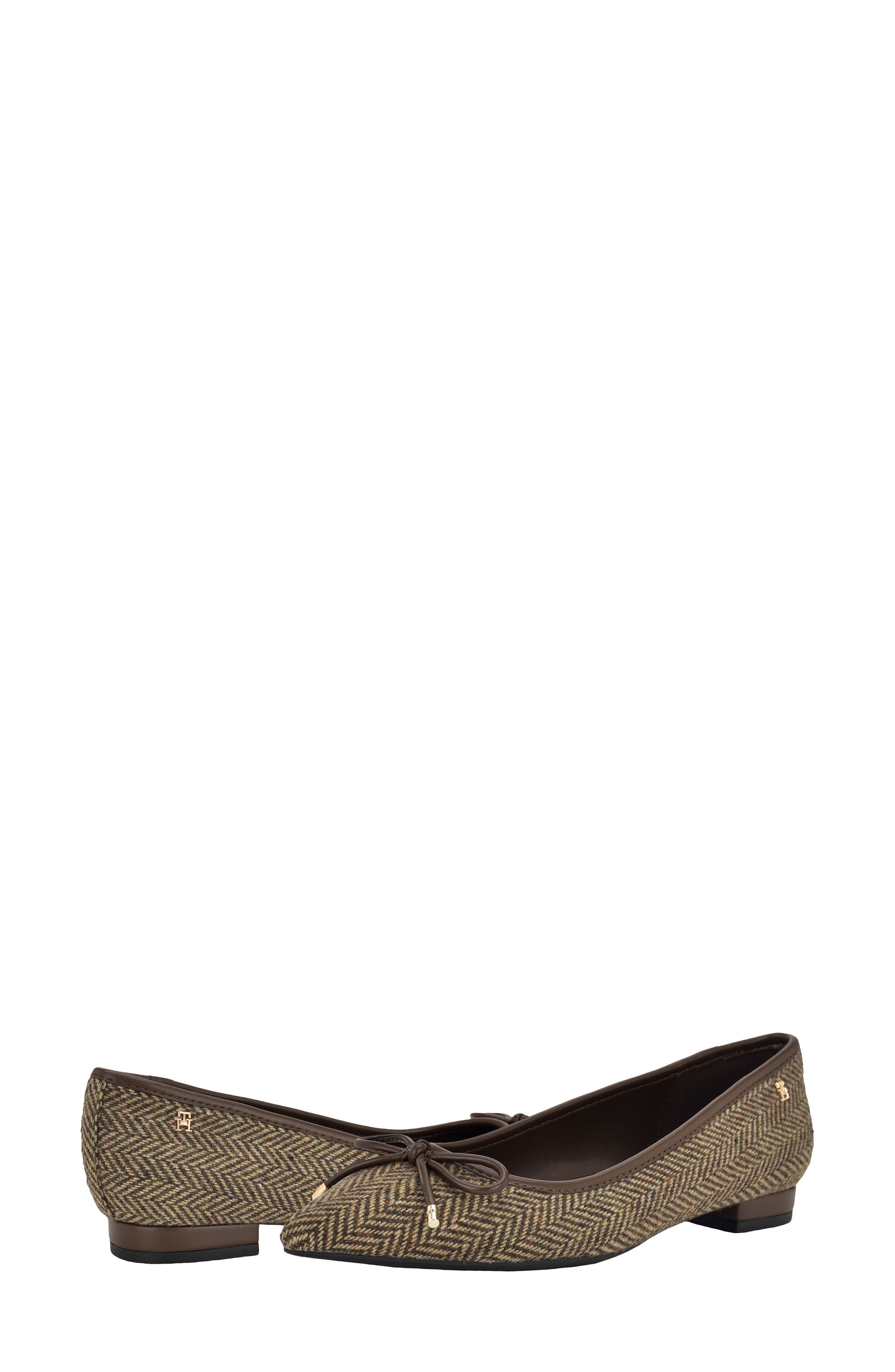 Kimio Pointed Toe Flat, Alternate, color, MEDIUM NATURAL