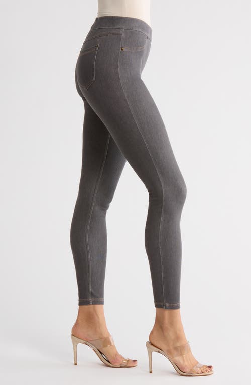 Hue Denim Leggings In Gray