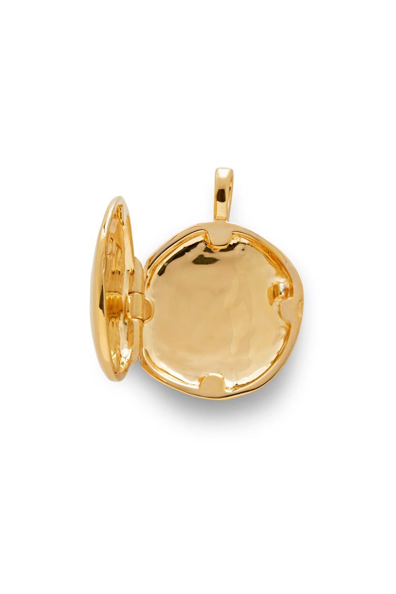 Deia Pebble Locket Charm, Alternate, color, GOLD