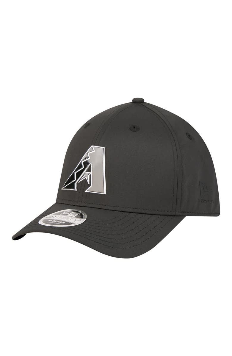 New Era Men's New Era  Black Arizona Diamondbacks Metallic 39THIRTY M-Crown Flex Hat, Main, color, Black