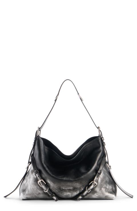Medium Voyou Dégradé Metallic Leather Shoulder Bag
