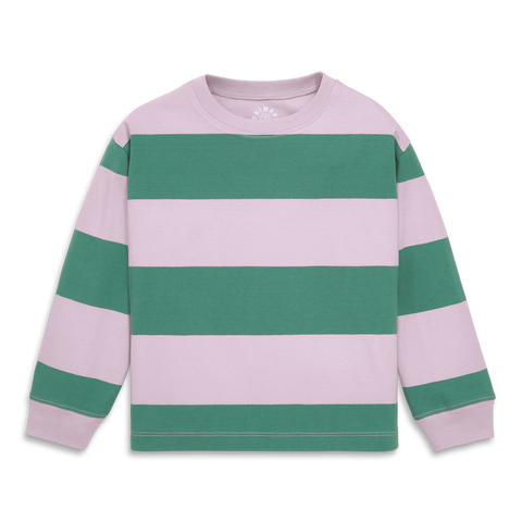 Long Sleeve Easy Tee In Rugby Stripe