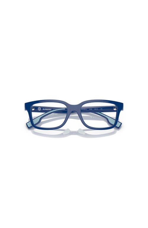 Burberry 50mm Rectangle Optical Glasses In Blue