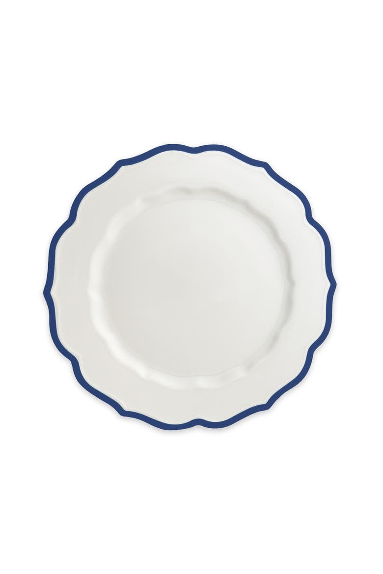 Stella Blue Scalloped Dinner Plate  - Porcelain - Set 4, Main, color, BLUE