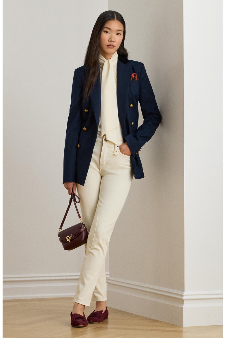 Georgette Tie Neck Shirt, Alternate, color, WINTER CREAM