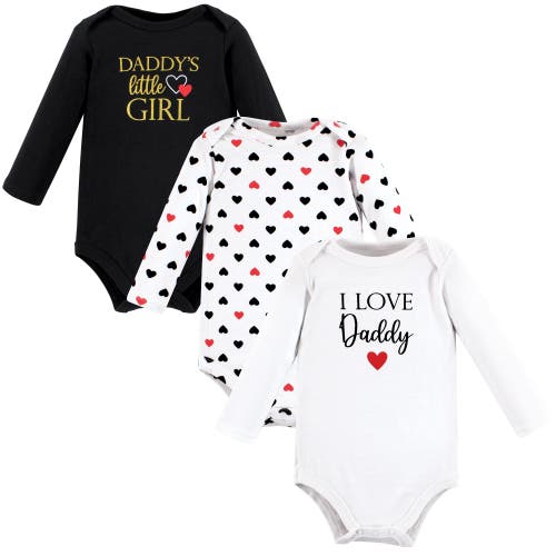 Hudson Baby Little Soft Cotton Long-sleeve One-piece 3pk