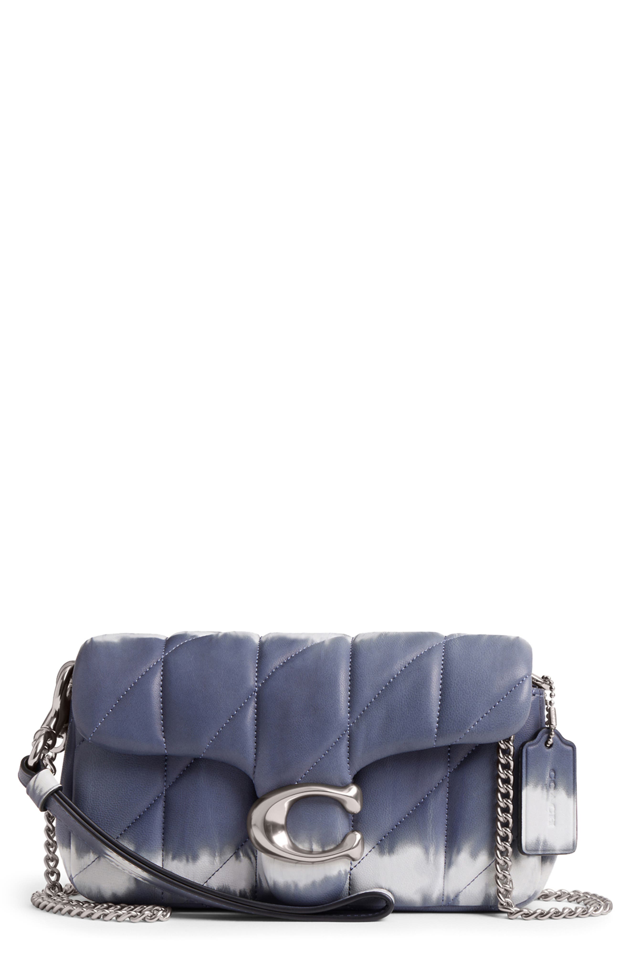 COACH Tabby Quilted Tie Dye Leather Wristlet, Main, color, 