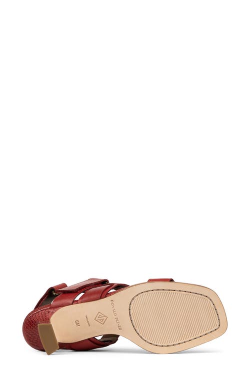 Donald Pliner Fisherman Kitten Heel Sandal In Tomato