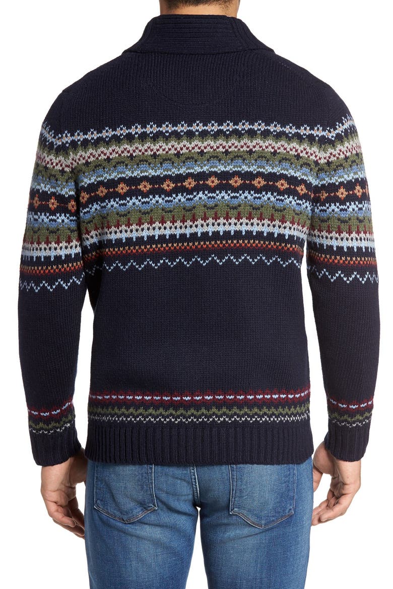 Fair Isle Sweater, Alternate, color, COASTLINE