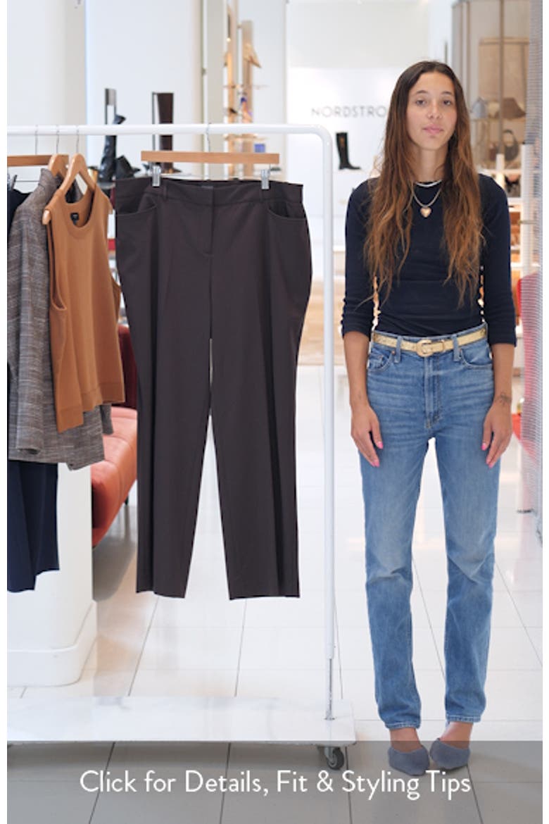 Bird's-Eye Straight Leg Pants video
