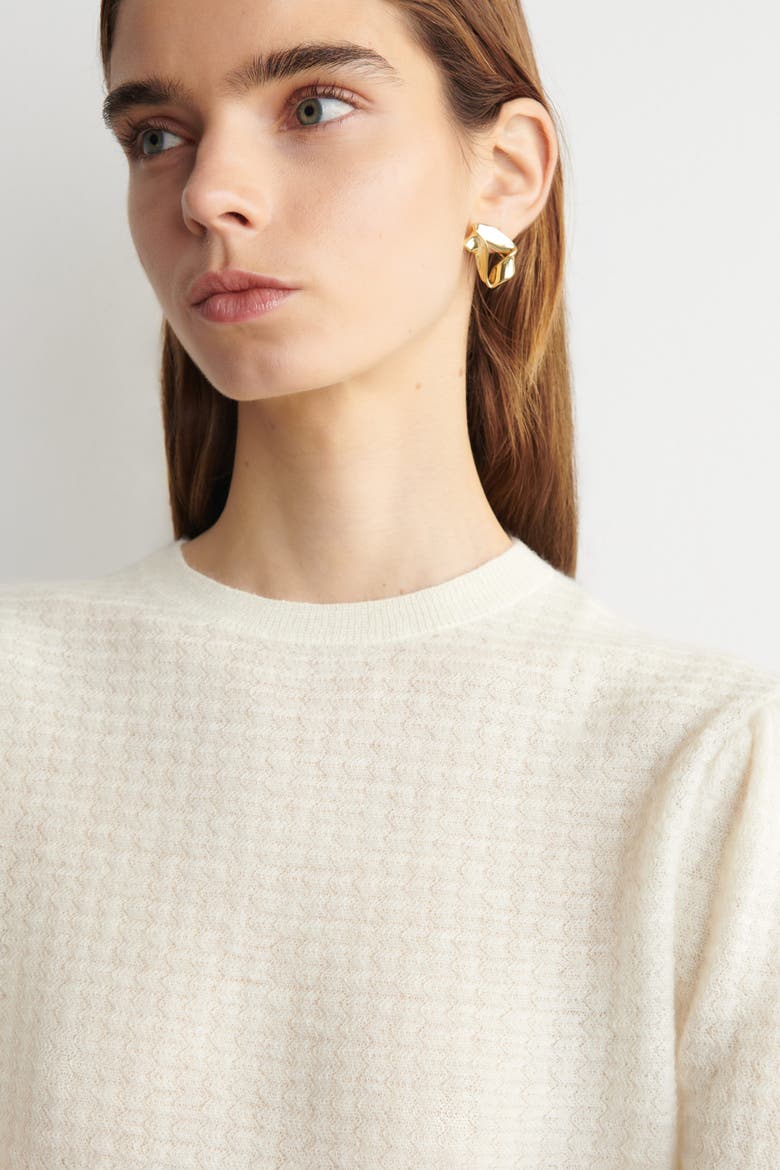 Zigzag-knit Mohair-blend Jumper, Alternate, color, OFF-WHITE