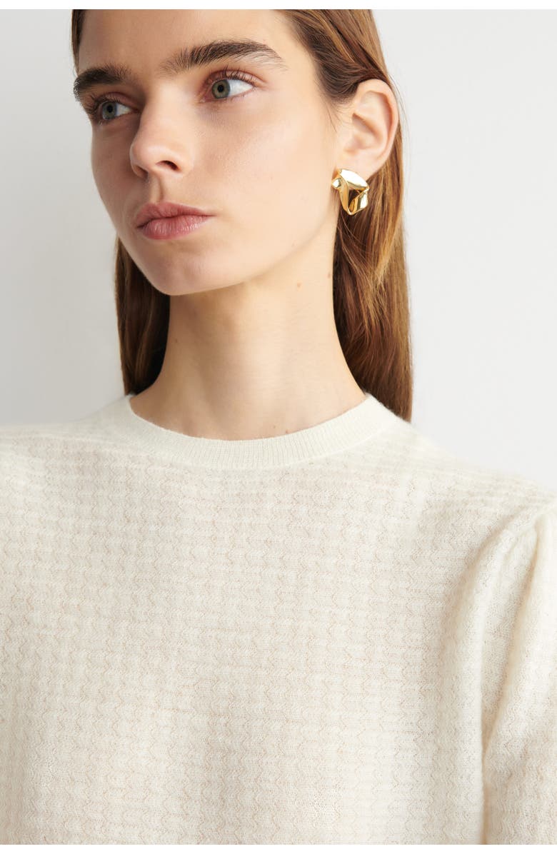 COS Zigzag-knit Mohair-blend Jumper, Alternate, color, Off-White