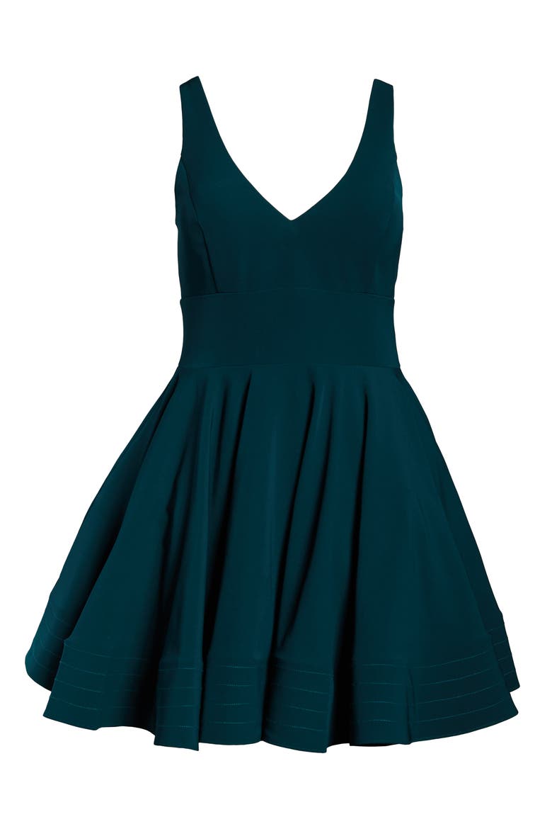 Fit & Flare Party Dress, Alternate, color, EMERALD
