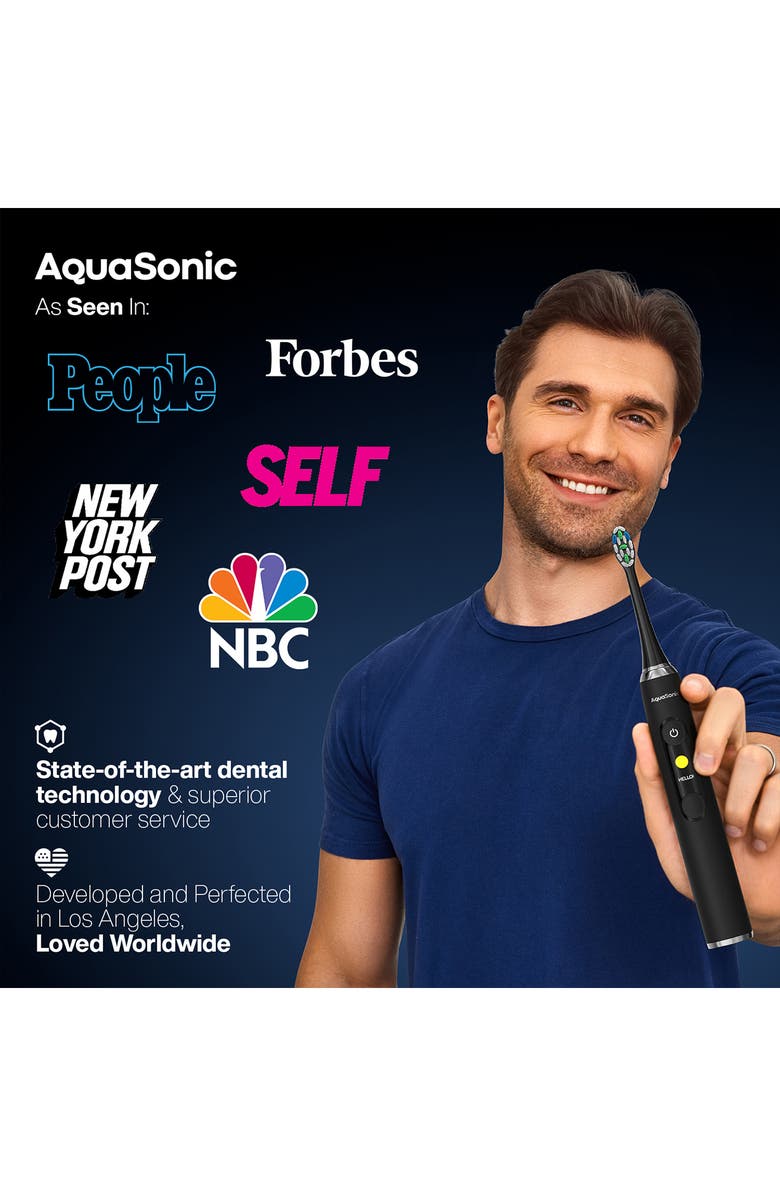 AQUASONIC Clinical AQ Ultra-Whitening Toothbrush, Alternate, color, Black