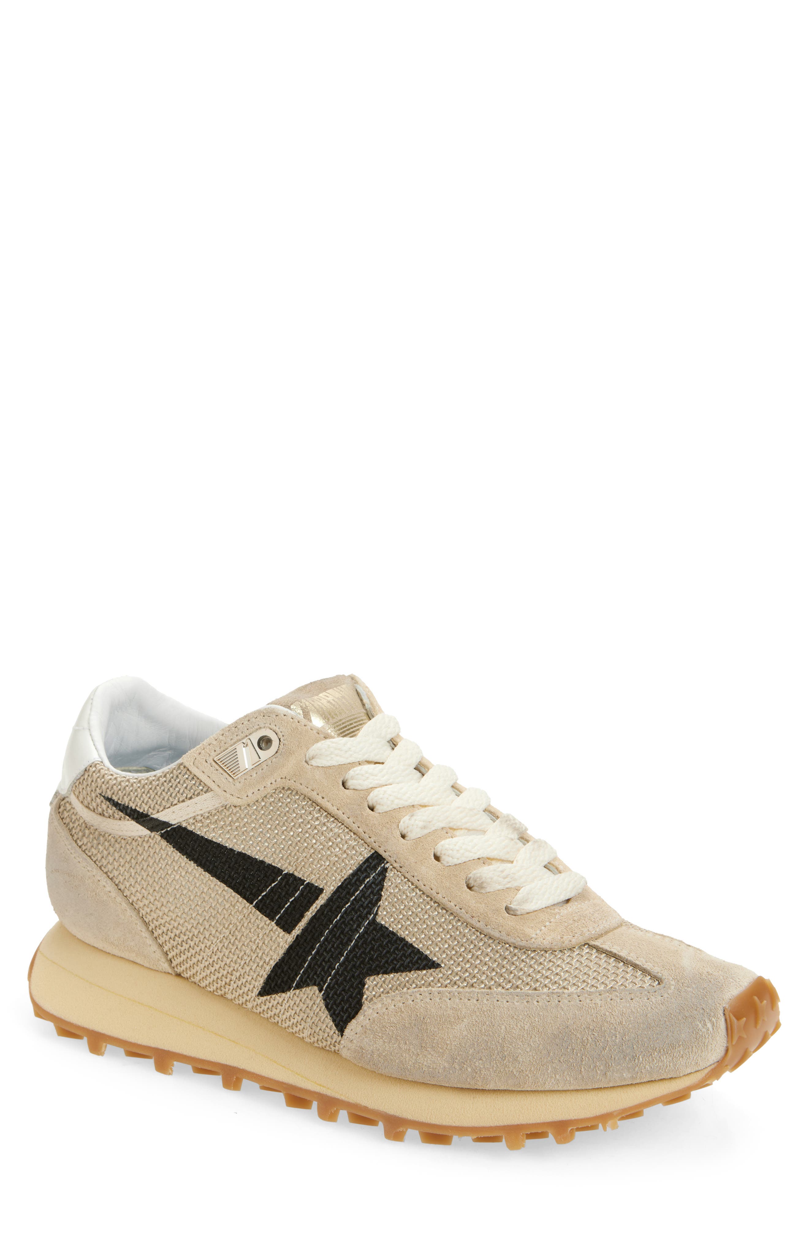 Golden Goose Marathon Running Sneaker, Main, color, Beige/ Black