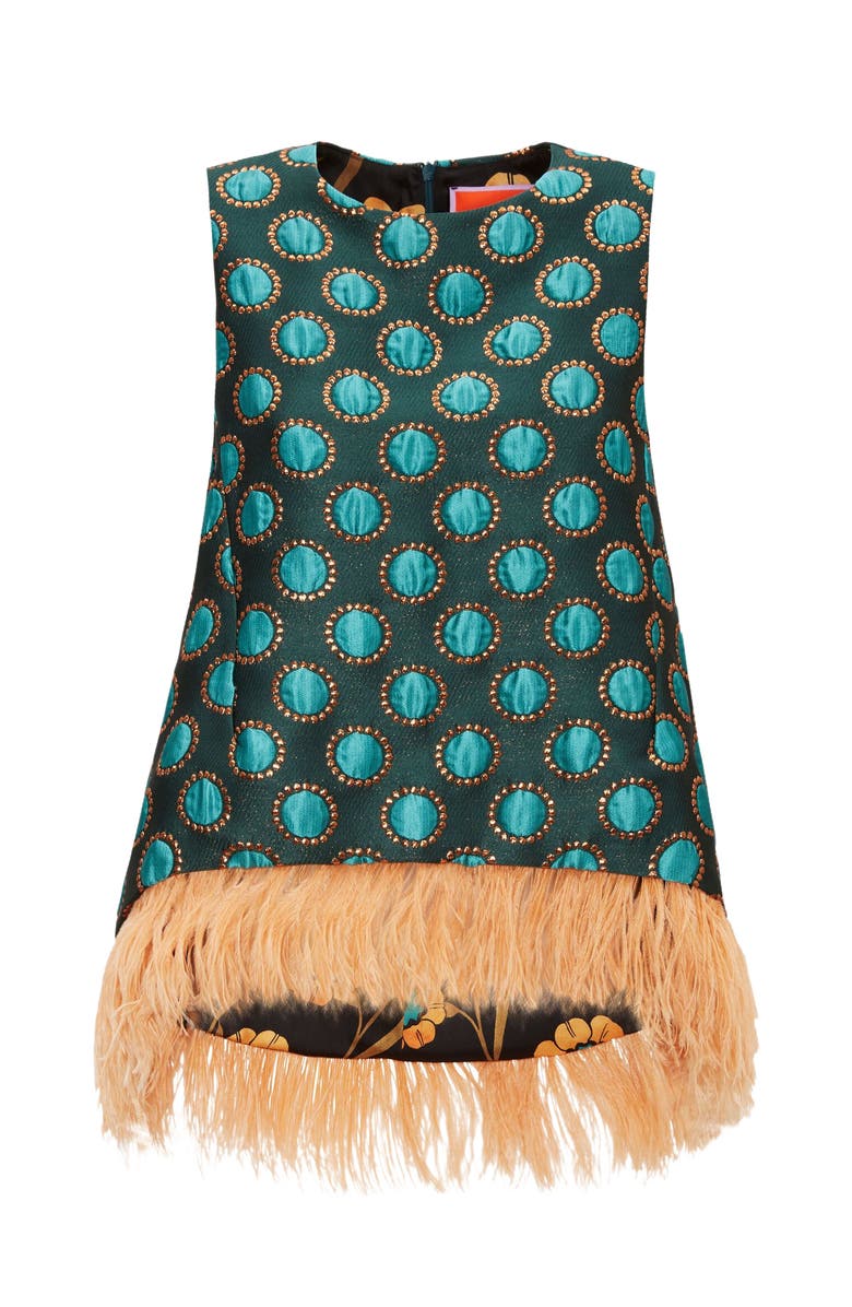 La DoubleJ La Scala Top Jacquard Winter Sun Emerald, Alternate, color, 