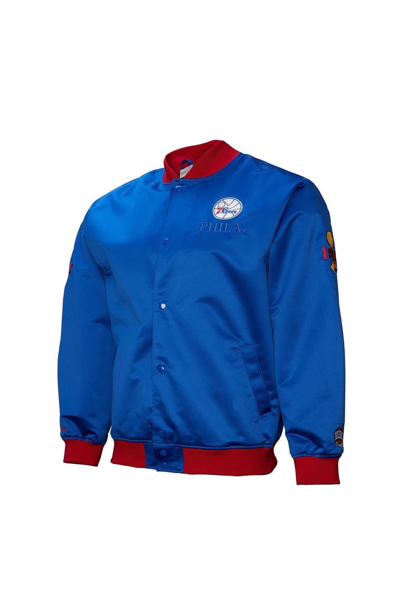 Mitchell & Ness Men's Mitchell & Ness Royal Philadelphia 76ers Hardwood Classics Team OG 3.0 Lightweight Satin Full-Snap Jacket, Alternate, color, Royal