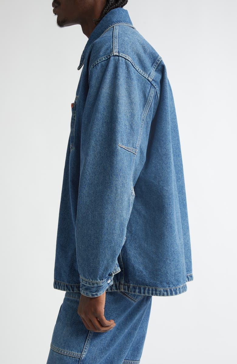 Martine Rose Reversible Denim & Camo Overshirt, Alternate, color, 