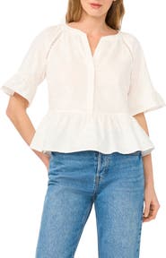 Ted Baker Lace Insert Peplum Top